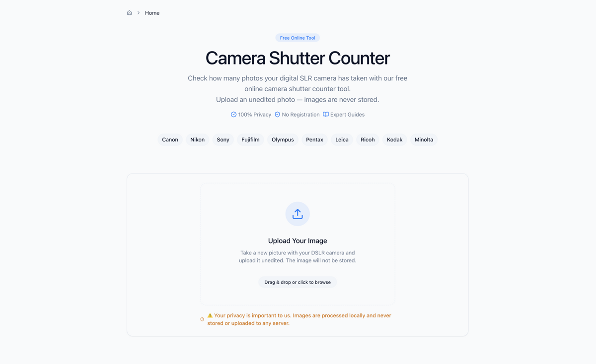 CountMyShutter.com website transformation