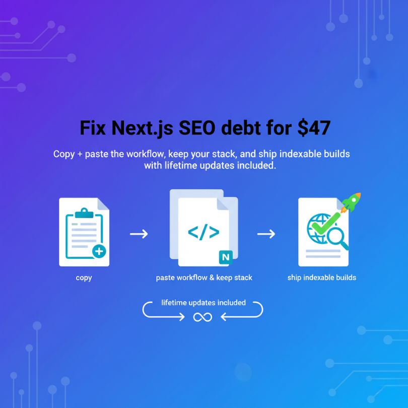 Next.js SEO workflow snapshot