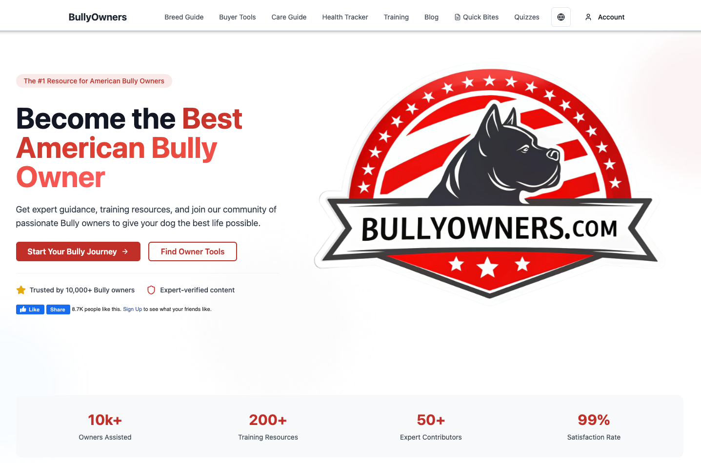 BullyOwners.com website transformation