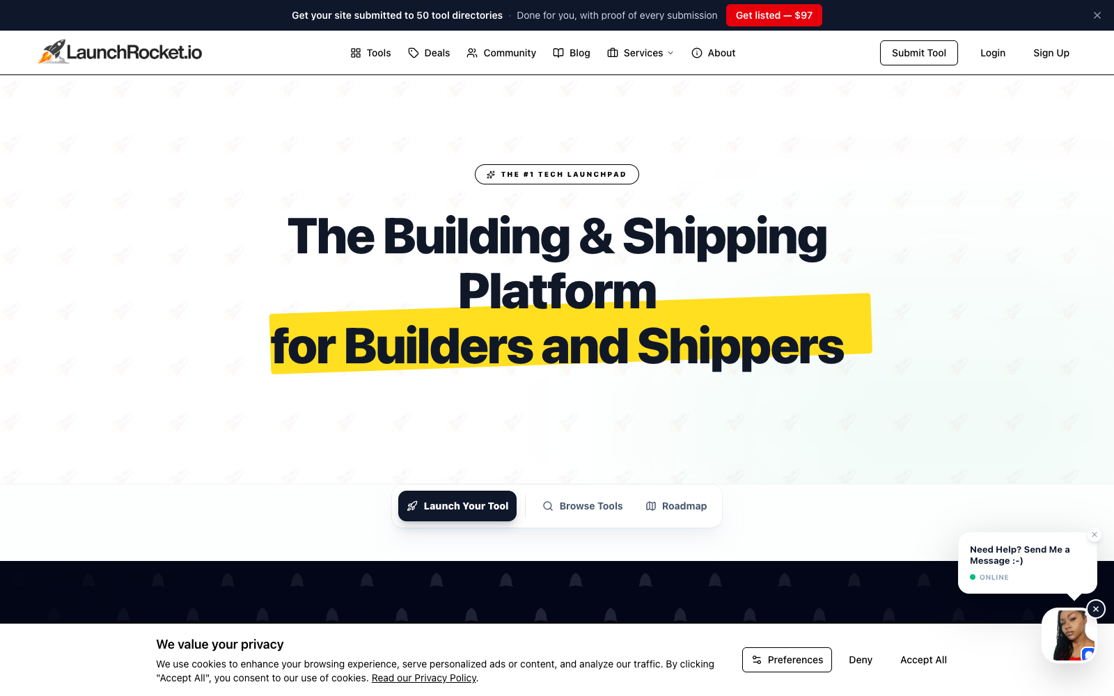 LaunchRocket.io screenshot